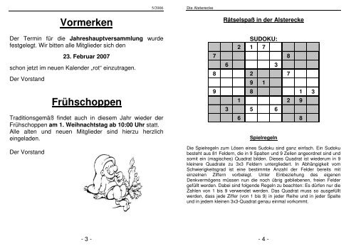 Die Alsterecke 05/2006 - Alstereck VfW eV