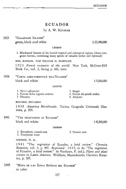 international bibliography of vegetation maps - KU ScholarWorks ...