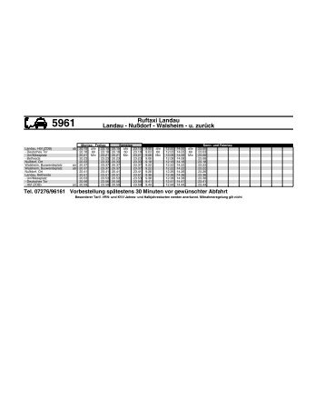 Ruftaxi-Fahrpläne als PDF-Datei - AStA Landau