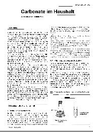 Carbonate im Haushalt