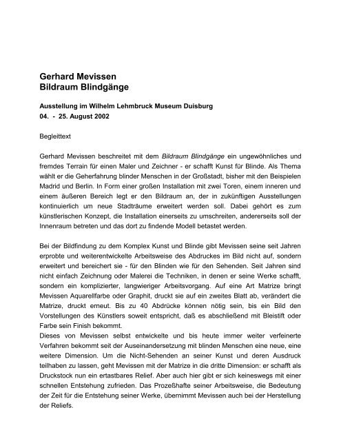 Download (PDF, ca. 0,65 MB) - Gerhard Mevissen