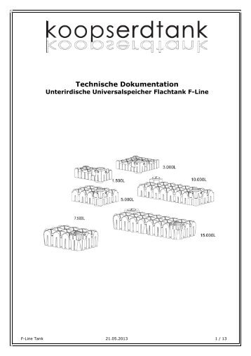 Einbauanleitung Flachtank - Koops-Erdtank