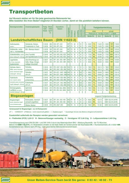 Preisliste 2013 - XAVER SCHMID GmbH & Co. Bauunternehmen KG