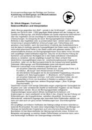 Dr. Ulrich Köppen, Greifswald Datenverifikation und ... - ProRing