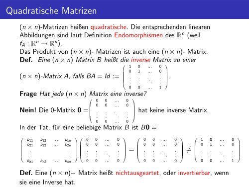 Wiederholung: