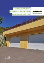 Fertiggaragen - Creabeton Materiaux AG