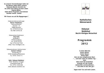 Das Programm als PDF - Dekanat Waldshut