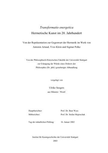 Transformatio energetica Hermetische Kunst im 20 ... - Ura-linda.de