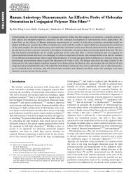 Raman Anisotropy Measurements: An Effective Probe of Molecular ...