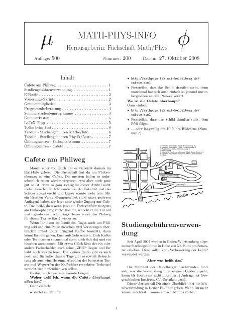 µ MATH-PHYS-INFO - Fachschaft MathPhys an der Uni Heidelberg
