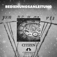 BEDIENUNGSANLEITUNG - citizen
