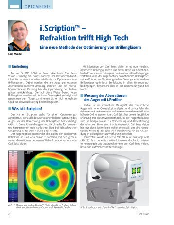 i.ScriptionTM – Refraktion trifft High Tech - Carl Zeiss