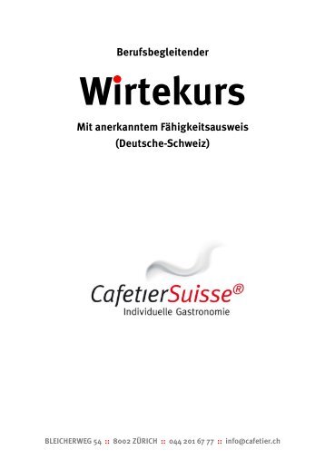 Deutsche-Schweiz - Schweizer Cafetier Verband
