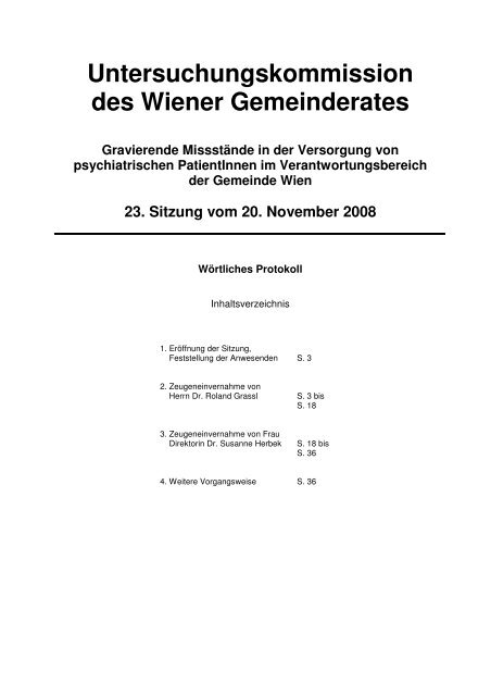 Wortliches Protokoll Der Sitzung Am 11 08 Der Wiener
