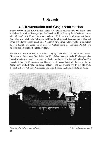 3. Neuzeit 3.1. Reformation und Gegenreformation - in Lichtenfels