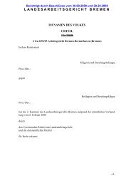 LANDESARBEITSGERICHT BREMEN - Verein der ehemaligen ...