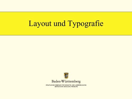 Layout und Typografie - Techniker-Maschinenbau /-Elektrotechnik