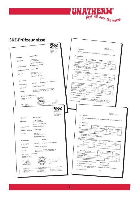 PE-RT + PE-Xc Rohre - Unatherm GmbH