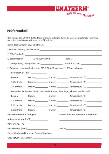 PE-RT + PE-Xc Rohre - Unatherm GmbH