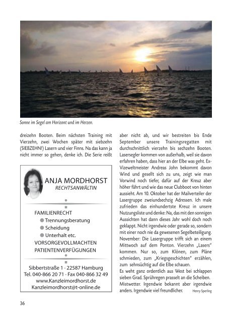 Ausgabe 01/2013 (März/April) - Blankeneser Segel-Club eV