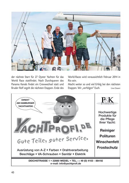 Ausgabe 01/2013 (März/April) - Blankeneser Segel-Club eV