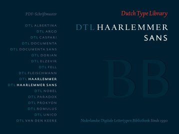 DTL Haarlemmer & Sans - Dutch Type Library