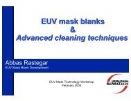 Mask Cleaning Mechanisms and Techniques - Sematech