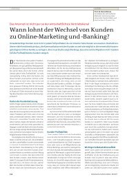 Wann lohnt der Wechsel von Kunden zu Online-Marketing und ...