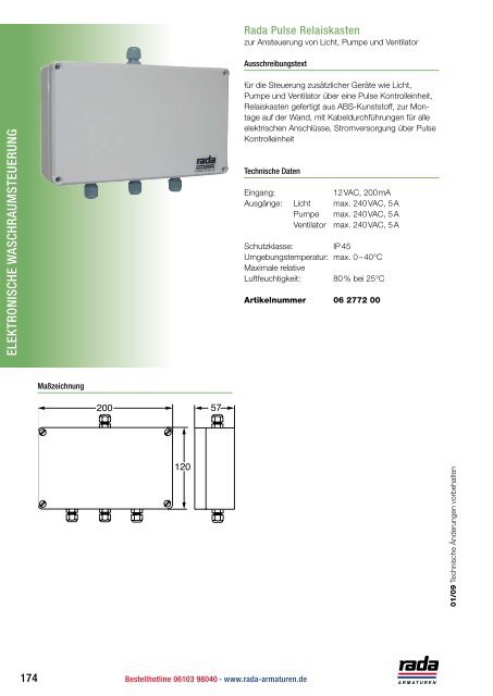 elektronische W aschraumsteuerun G elektronische ... - rada-nl.com