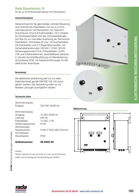 elektronische W aschraumsteuerun G elektronische ... - rada-nl.com