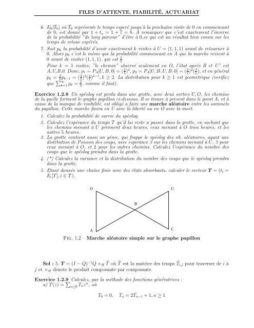 Processus de Markov, de Levy, Files d'attente, Actuariat et Fiabilité ...