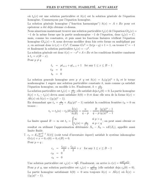 Processus de Markov, de Levy, Files d'attente, Actuariat et Fiabilité ...