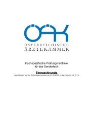 Thoraxchirurgie - Österreichische Akademie der Ärzte