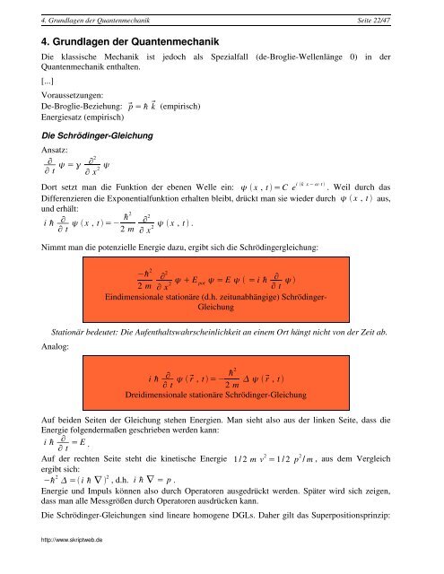 Theoretische Physik 2 Atom- und Quantenphysik - Skriptweb