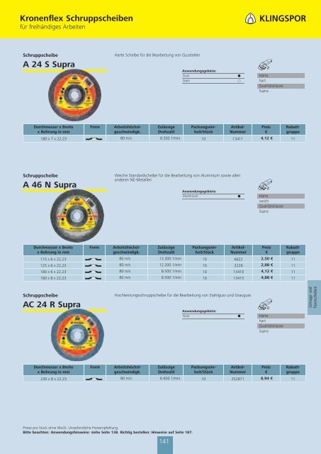 Klingspor-Schleifkatalog 2012 - HIT - Honer Industrietechnik