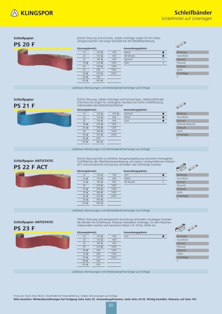 Klingspor-Schleifkatalog 2012 - HIT - Honer Industrietechnik