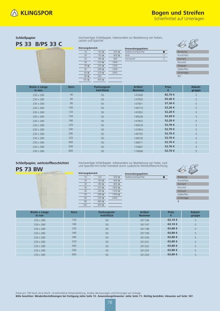 Klingspor-Schleifkatalog 2012 - HIT - Honer Industrietechnik