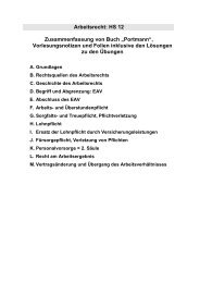Arbeitsrecht HS12 - Studentische Organisationen Uni Luzern