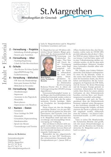 187-Mitteilungsblatt-11-07 [PDF, 7.63 MB] - St. Margrethen