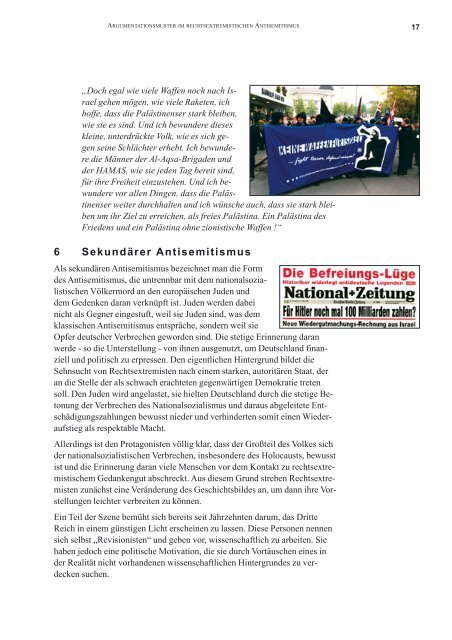 Argumentationsmuster im rechtsextremistischen Antisemitismus (PDF)