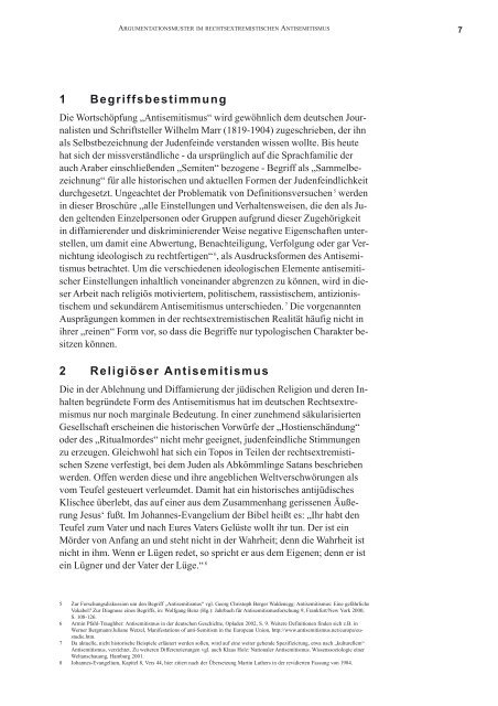 Argumentationsmuster im rechtsextremistischen Antisemitismus (PDF)