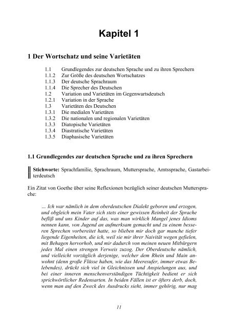 ASPEKTE DES DEUTSCHEN WORTSCHATZES - MEK