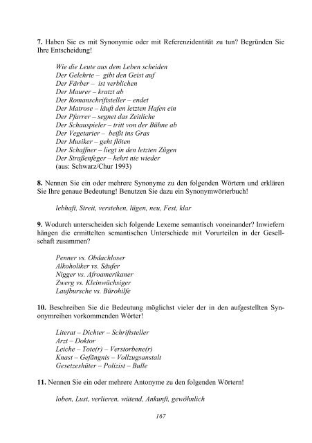 ASPEKTE DES DEUTSCHEN WORTSCHATZES - MEK