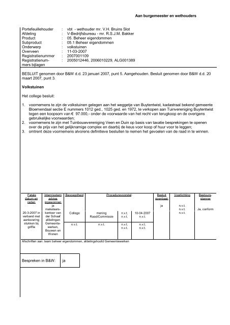 verkoop volkstuinen Buytentwist 2007001109.pdf - Gemeenteraad ...
