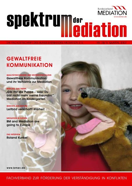 Gewaltfreie KommuniKation - Bundesverband Mediation eV