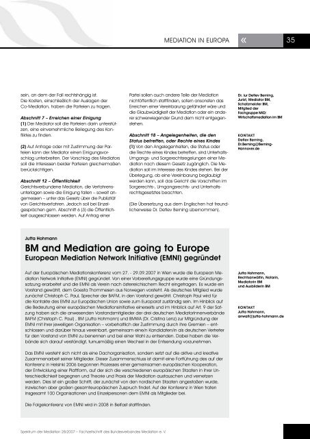 Gewaltfreie KommuniKation - Bundesverband Mediation eV