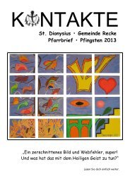 Pfarrbrief als PDF-Datei herunterladen. - St. Dionysius Recke