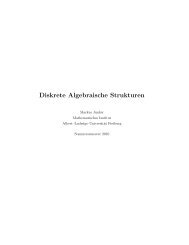 Diskrete Algebraische Strukturen - Albert-Ludwigs-Universität Freiburg