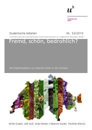 Fremd, schön, bedrohlich? - IKAÖ - Universität Bern