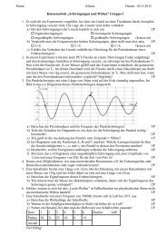 Name: Klasse: Datum: 18.12.2012 Klassenarbeit „Schwingungen ...